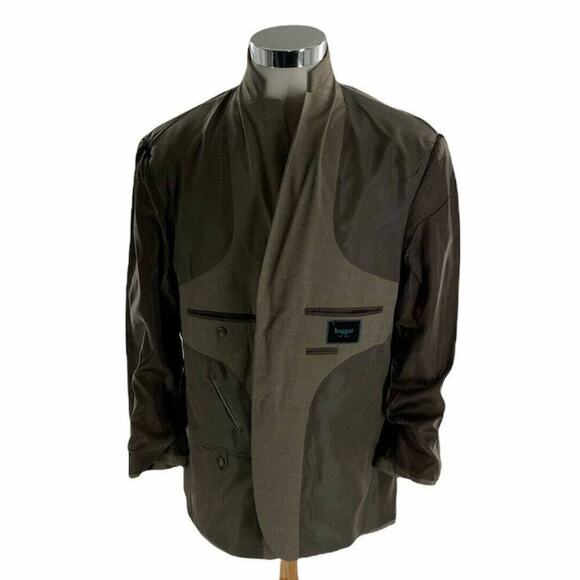 Haggar Suit Jacket Mens Size 44S Lapel Notch 2-Button Flap Pockets Sport Coat - Picture 4 of 10